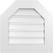 Ekena Millwork Octagonal Top Surface Mount PVC Gable Vent: Functional, w/ 3-1/2"W x 1"P Standard Frame, 22"W x 22"H GVPOT22X2201SF - alternate 1